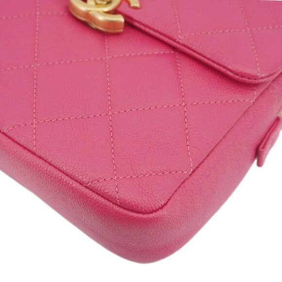 Chanel  Multi Chain Quilted Caviar Leather Backpack Pink main image 10